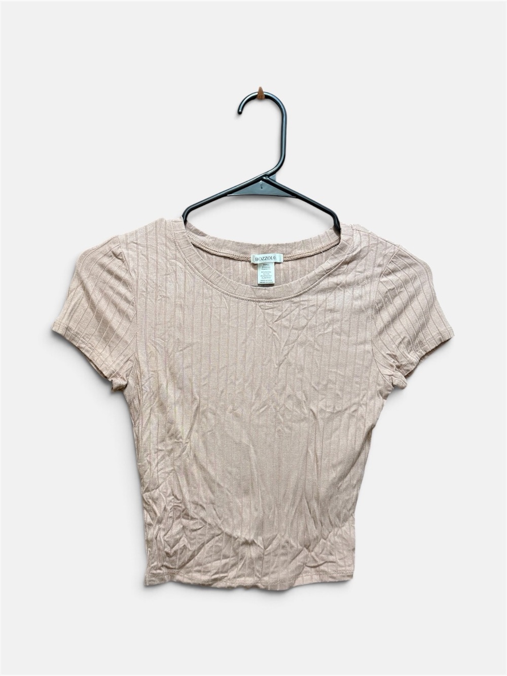Ribbed Short Sleeve Crop Top